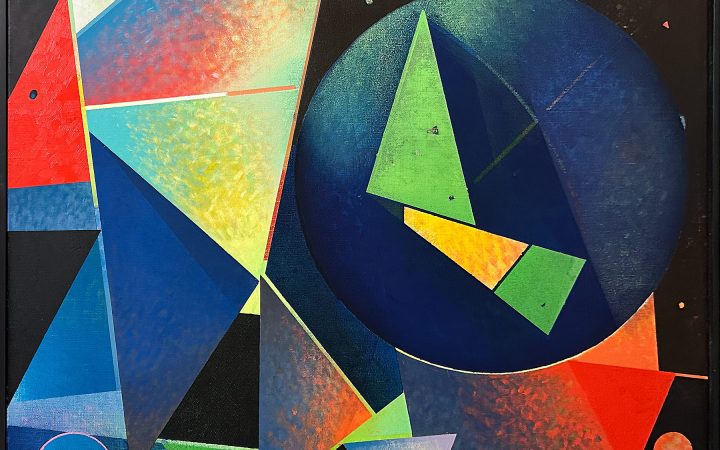 Sans titre , 2000 – 98x87cm – CH 3'650.- Huile sur toile – Signé à l'arrière  – Encadré